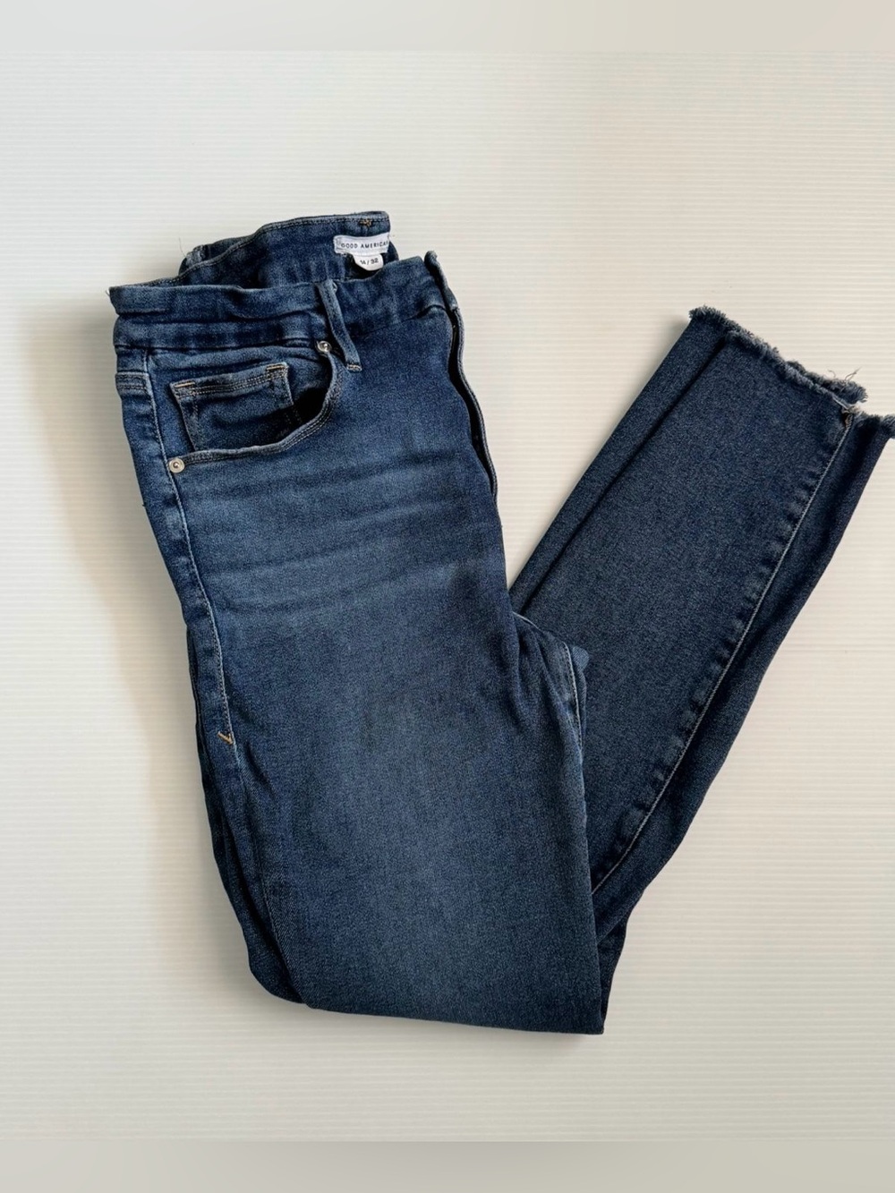 Good American Indigo High-Rise Skinny Jeans GLPH951T size 14-32